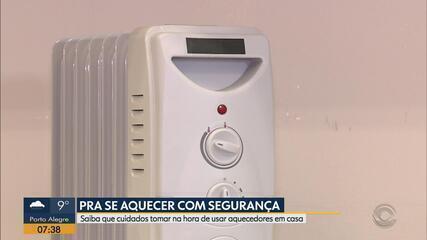 Saiba que cuidados tomar na hora de usar aquecedores