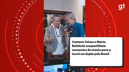 Caetano Veloso e Maria Bethânia compartilham ensaio para turnê dupla nas redes sociais