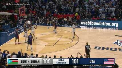 Estados Unidos 101 x 100 Sudão do Sul | melhores momentos | Amistoso Internacional de Basquete