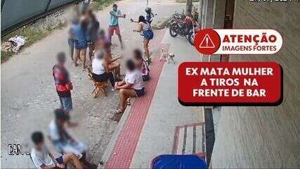 Ex mata mulher a tiros na frente de bar em Aracruz