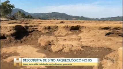 Enchentes revelam sítio arqueológico na região central do Rio Grande do Sul