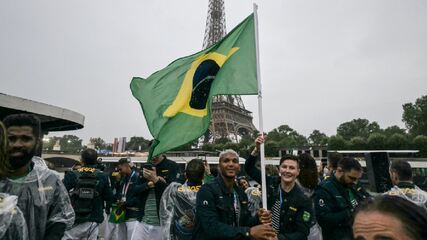 Barco do Brasil na cerimônia de abertura nas Olimpíadas de Paris 2024