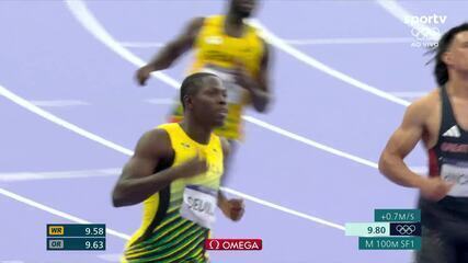 Atletismo: Oblique Seville fica em primeiro e Noah Lyles em segundo na semifinal dos 100m