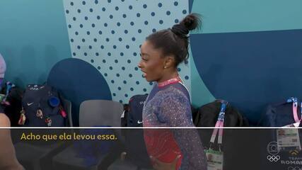 Simone Biles "prevê" medalha de ouro para Rebeca Andrade: "Acho que ela levou essa"