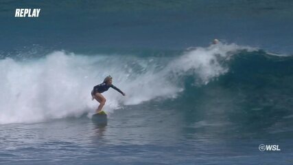 Erin Brooks tira 7.67 na primeira onda contra Tati Weston-Webb na final feminina