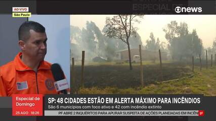 SP: 48 cidades estão em alerta máximo para incêndios