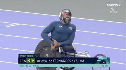 Ariosvaldo Fernandes da Silva é bronze nos 100m masculino - T53