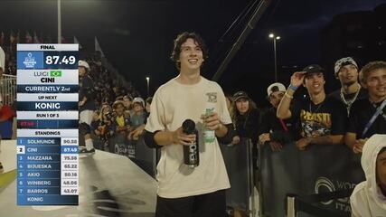 Luigi Cini tira 87,49 na primeira volta da final do Mundial de Skate Park