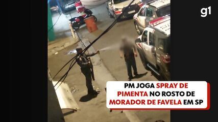 PM joga spray de pimenta no rosto de morador de favela em SP