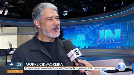 'O rosto do telejornalismo brasileiro', diz Bonner sobre Cid Moreira