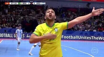 Brasil 2 x 1 Argentina - Gols - Final - Copa do Mundo de Futsal 2024