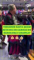 Torcedor do Barcelona gasta R$ 50 mil em camisas do Coldplay