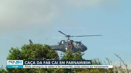 Caça da FAB cai durante treinamento em Parnamirim