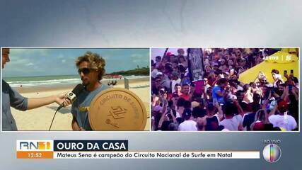 Mateus Sena é campeão de circuito nacional de surfe em Natal