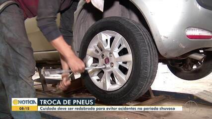 Cuidados com pneus devem ser redobradas no período chuvoso