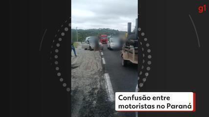 Confusão entre motoristas no Paraná