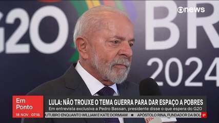 'Eu fiz questão de não trazer a guerra para o G20', diz Lula