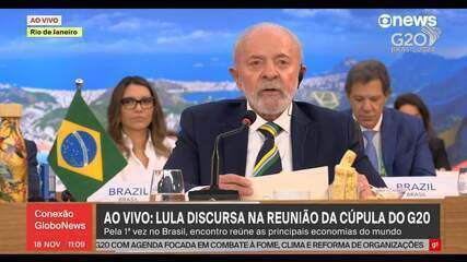 'O mundo está pior', diz Lula durante abertura da Cúpula do G20