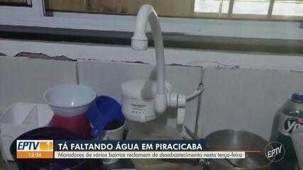 Falta de água em Piracicaba é alvo de reclamação de moradores