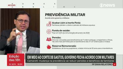 Camarotti: governo fecha acordo com militares sobre pensões e benefícios