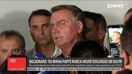 'Nunca debati golpe com ninguém', diz Bolsonaro