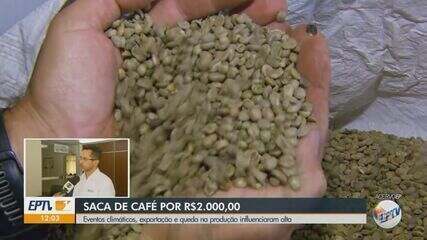 Eventos climáticos, exportação e queda na produção aumentam preço do café para R$ 2 mil