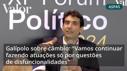 Galípolo sobre câmbio: Questionam sobre os US$ 370 bi, 'por que não segura no peito?'