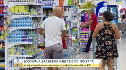 PIB: economia brasileira cresce 0,9% no 3º trimestre