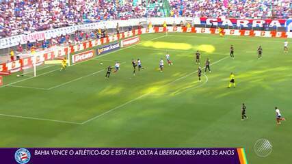 Bahia vence o Atlético-GO e está de volta à Libertadores após 35 anos