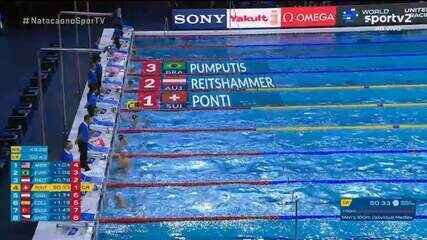 Caio Pumputis é medalha de bronze nos 100m medley no Mundial de piscina curta