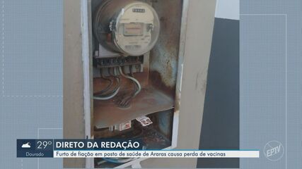 Furto de fiação em posto de saúde de Araras causa perda de vacinas