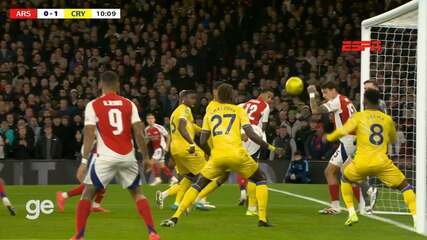 Veja os gols de Gabriel Jesus em Arsenal 3 x 2 Crystal Palace