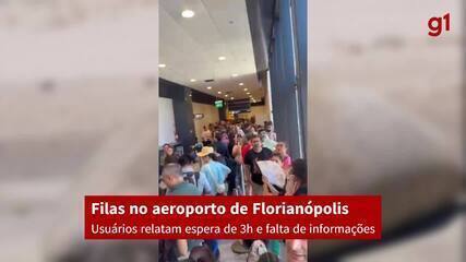 Aeroporto de Florianópolis tem filas no embarque e desembarque de voos internacionais