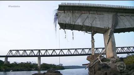 Ponte rodoviária desaba na divisa de Tocantins e Maranhão