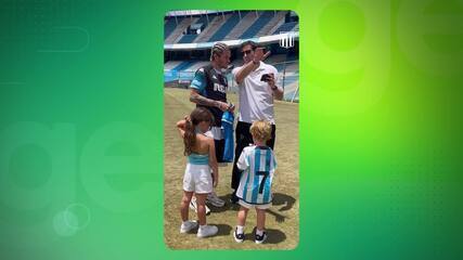 Após gol contra o Barça, De Paul visita o Racing de Milito