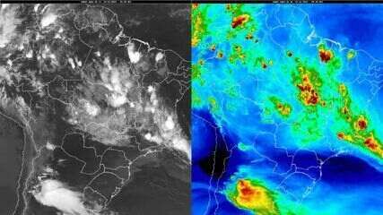 Imagens geradas por satélite mostram alta concentração de umidade sobre Goiás - Inmet