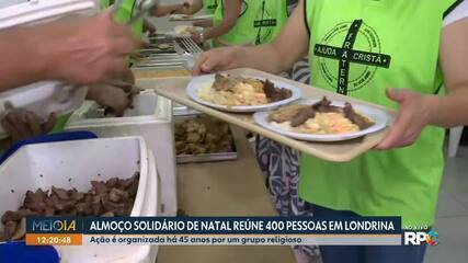 Almoço solidário de natal reúne 400 pessoas em Londrina