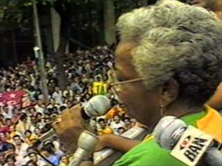 Reportagem sobre a manifestação a favor das Diretas, no Rio de Janeiro, Jornal Nacional, 21/03/1984.