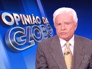 Cid Moreira lê editorial sobre o episódio de violência policial ocorrido na Favela Naval, Jornal Nacional, 02/04/1997.