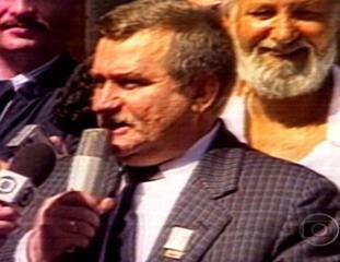 Entrevista exclusiva de Pedro Bial com Lech Walesa, fundador e líder do partido Solidariedade, em Gdansk, na Polônia, Jornal Nacional, 28/08/1989.