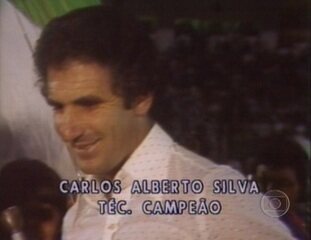 Na estreia do programa 'Globo Esporte', com apresentação de Léo Batista, reportagem de Juarez Soares sobre a vitória do Guarani na Copa Brasil de Futebol, 'Globo Esporte', 14/08/1978.