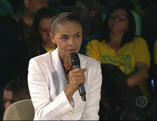 Reportagem de Graziela Azevedo sobre o posicionamento de Marina Silva para o segundo turno das eleições, Jornal Nacional, 06/10/2014.