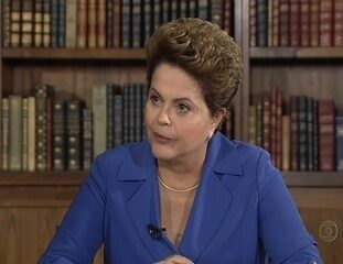 Candidata do PT à presidência da república Dilma Rousseff concede entrevista ao Jornal Nacional, 18/08/2014.