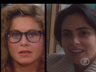 O início do primeiro capítulo mostrou a ligação profunda de Cida (Vera Fischer) e Leda (Silvia Pfeifer) e a história das duas com Belo (Mário Gomes). 10/02/1992.