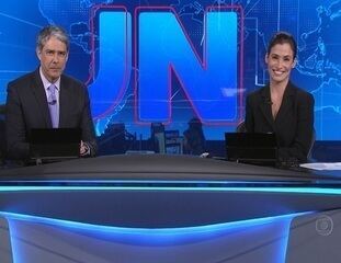 Estreia do novo cenário do 'Jornal Nacional' com apresentação de William Bonner e Renata Vasconcellos, 'Jornal Nacional', 19/06/2017.