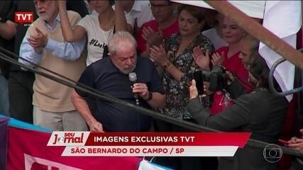 Em discurso, Lula saúda políticos, lembra trajetória, critica imprensa e Justiça