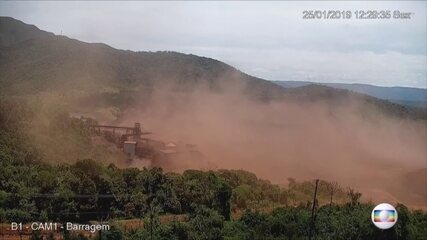 Boletim do JH: Vídeo mostra o momento exato em que barragem da Vale estoura em Brumadinho, Jornal Hoje, 01/02/2019