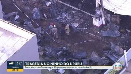 Primeiras informações sobre o incêndio no Ninho do Urubu. 'Bom Dia Rio', 08/02/2019.