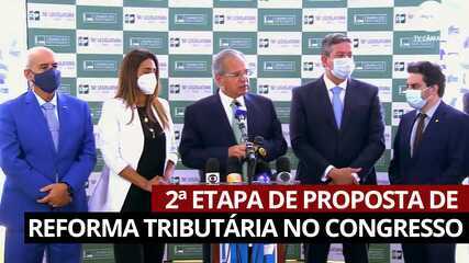 VÍDEO: Guedes entrega 2ª etapa de proposta de reforma tributária ao Congresso