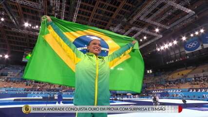 Rebeca Andrade conquista o ouro em prova com surpresa e tensão. Esporte Espetacular, 01/08/2021.